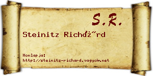 Steinitz Richárd névjegykártya